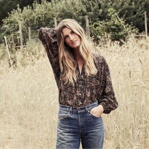 DÔEN fall 2018 Anita paisley Jane blouse Size M